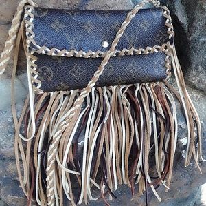 WAS $350 Fringed Louis Vuitton crossbody wallet